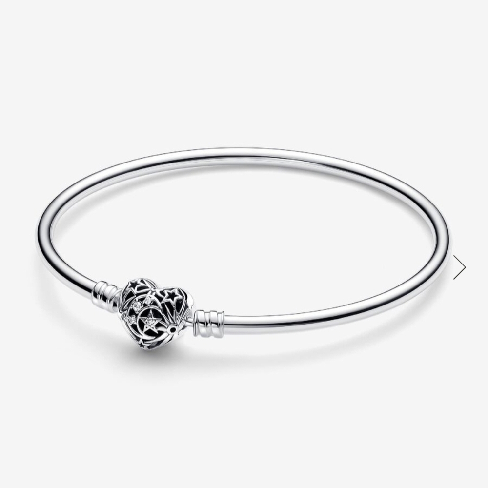 Pandora Silver Heart Charm Bracelet